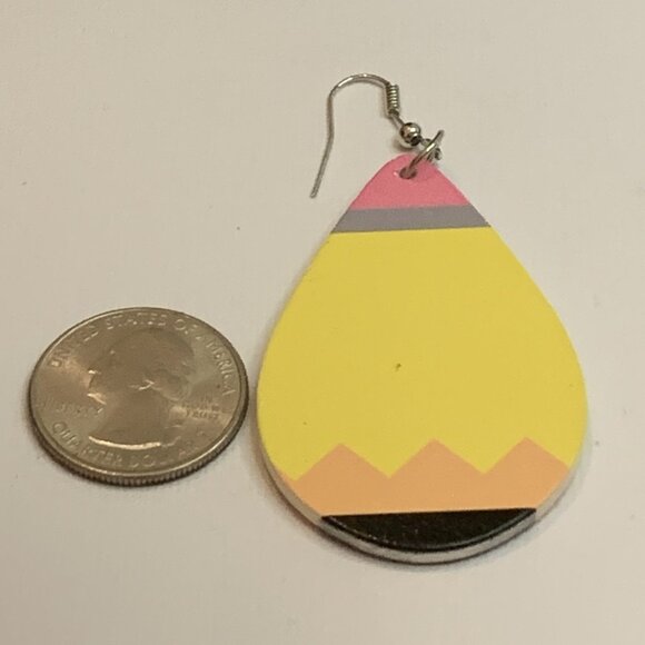 Pencil Earring, Teacher Appreciation Gift, Educator Earring, Teacher Earring - Picture 5 of 5